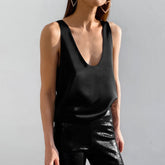 Billy - Women's Loose Satin Tank Top